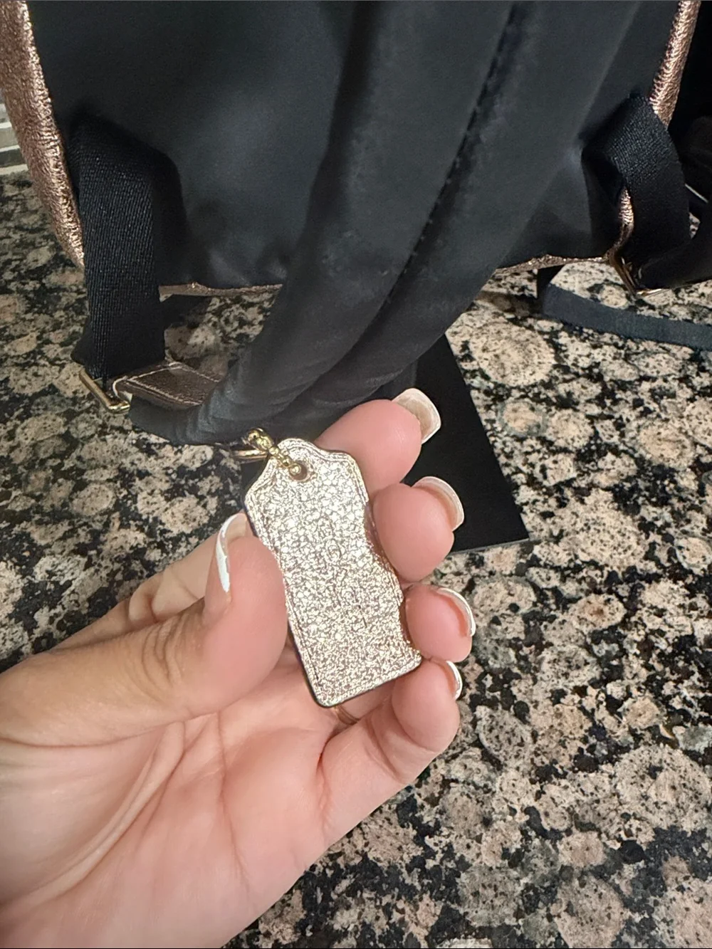 Coach Metallic Rose Mini Backpack in Shimmery Rose Gold